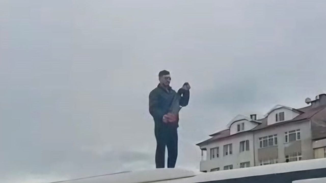 Sürmene'de seyir halindeki tüp kamyonunda patlama paniği