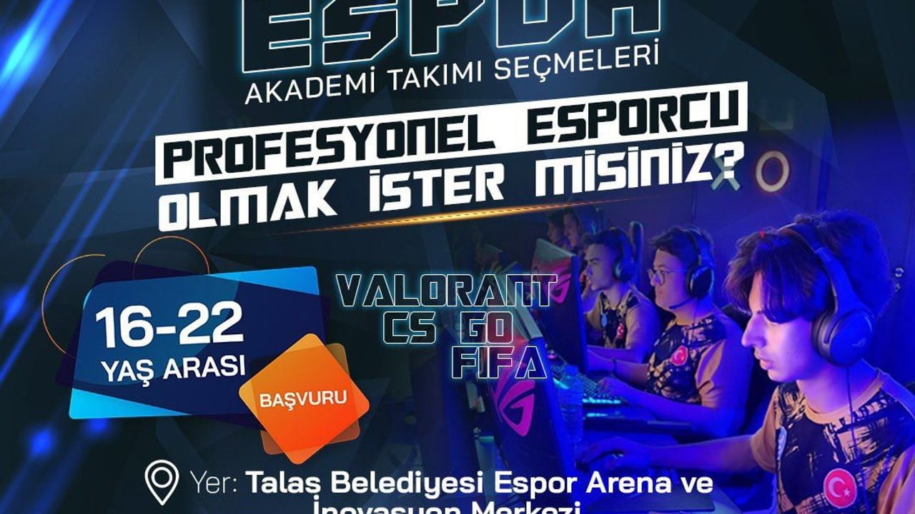 Talas’ta Espor Akademi Takımı oyuncu seçmeleri başladı