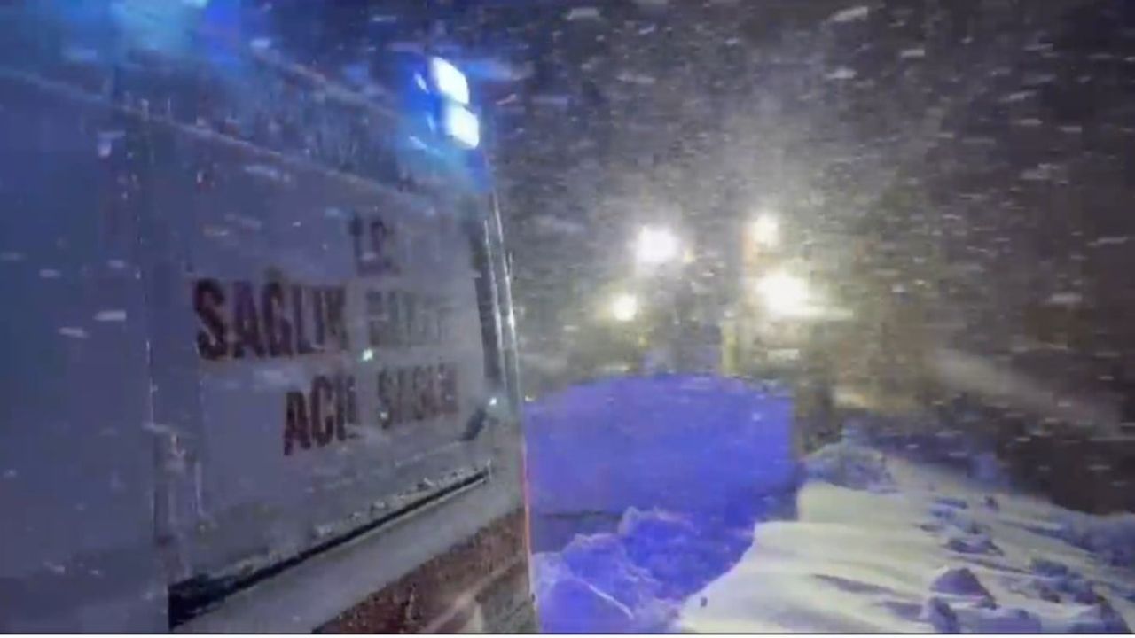 Tatvan Eğritaş’ta karla kapalı yolda 89 yaşındaki hasta için sağlık ekipleri seferber oldu