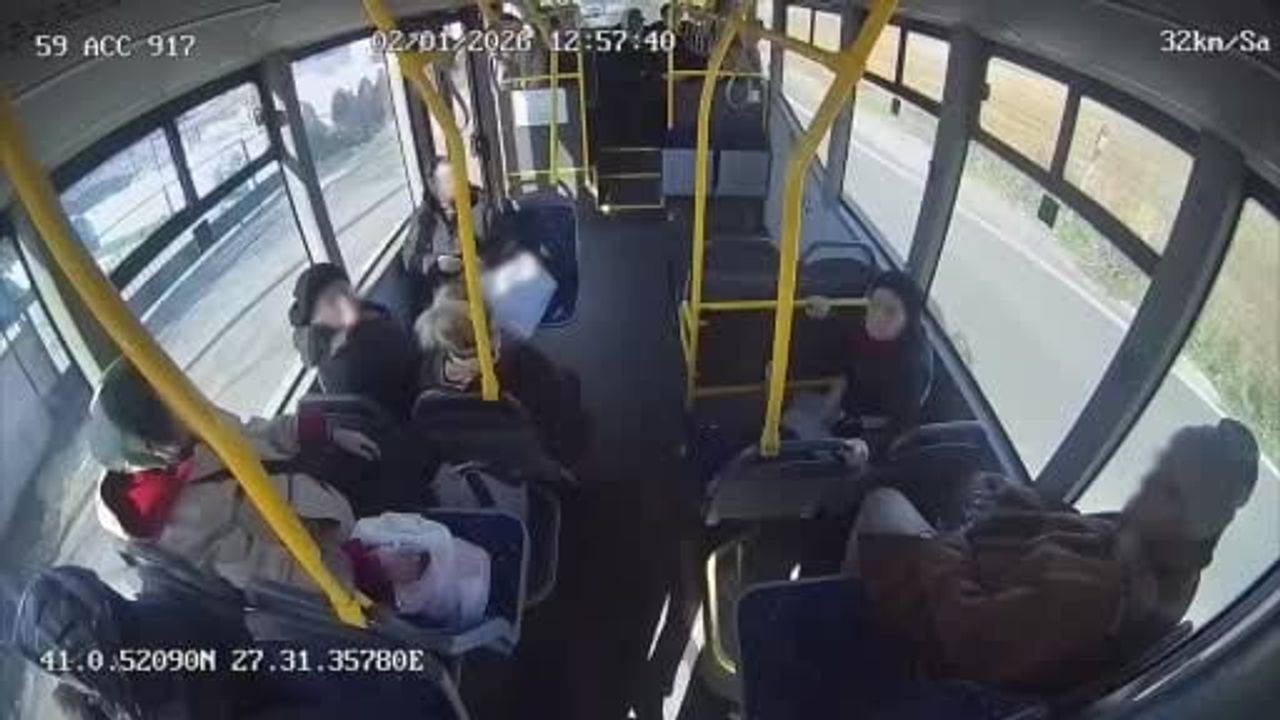 Tekirdağ'da otobüs şoförü kalp rahatsızlığı geçiren yolcuyu hastaneye yetiştirdi