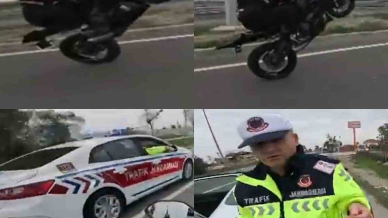 Ters yönde akrobatik hareket yapan motosikletçilere 30 bin 734 TL ceza