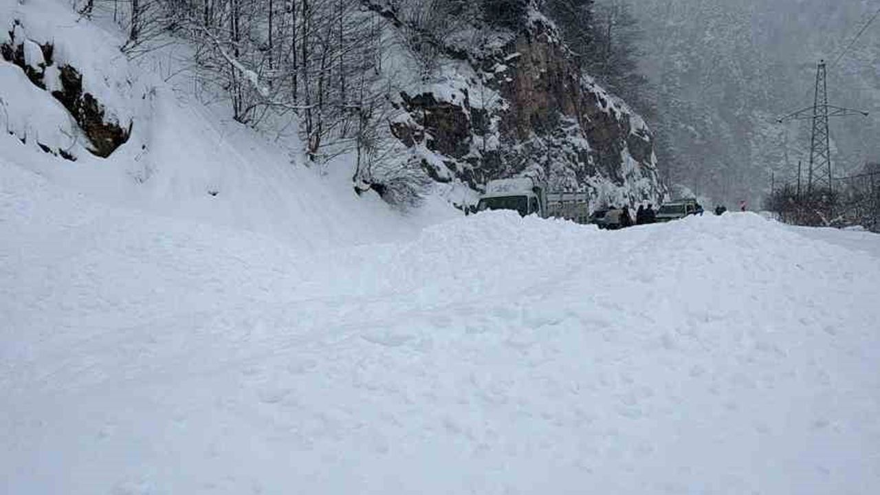 Tilkibeli'de çığ: Trabzon-Bayburt karayolu ulaşıma kapandı