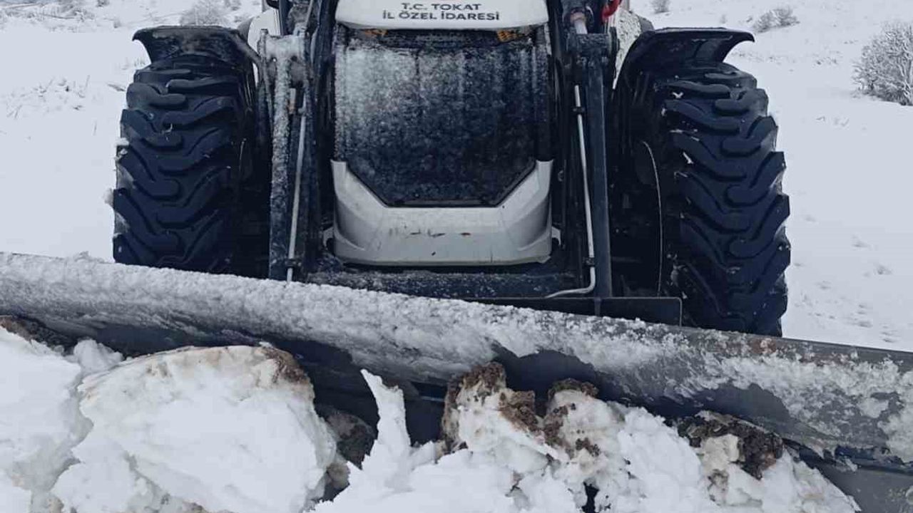 Tokat'ta 256 köy yolu kar nedeniyle ulaşıma kapalı