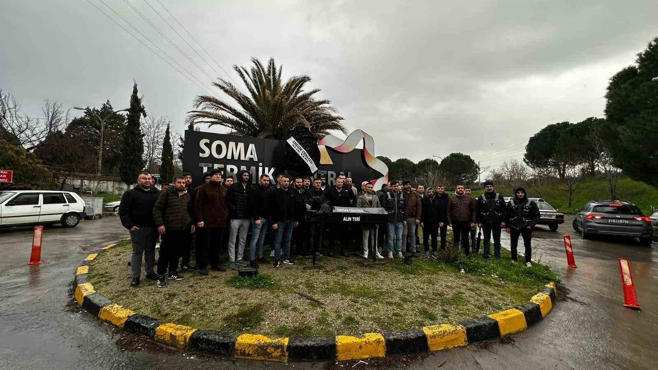 TORKU Soma Termik’te siyah tabutlu eylem