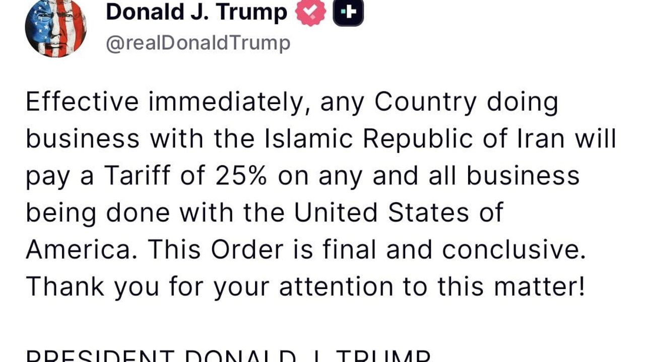 Trump'tan İran ile iş yapan ülkelere yüzde 25 gümrük vergisi