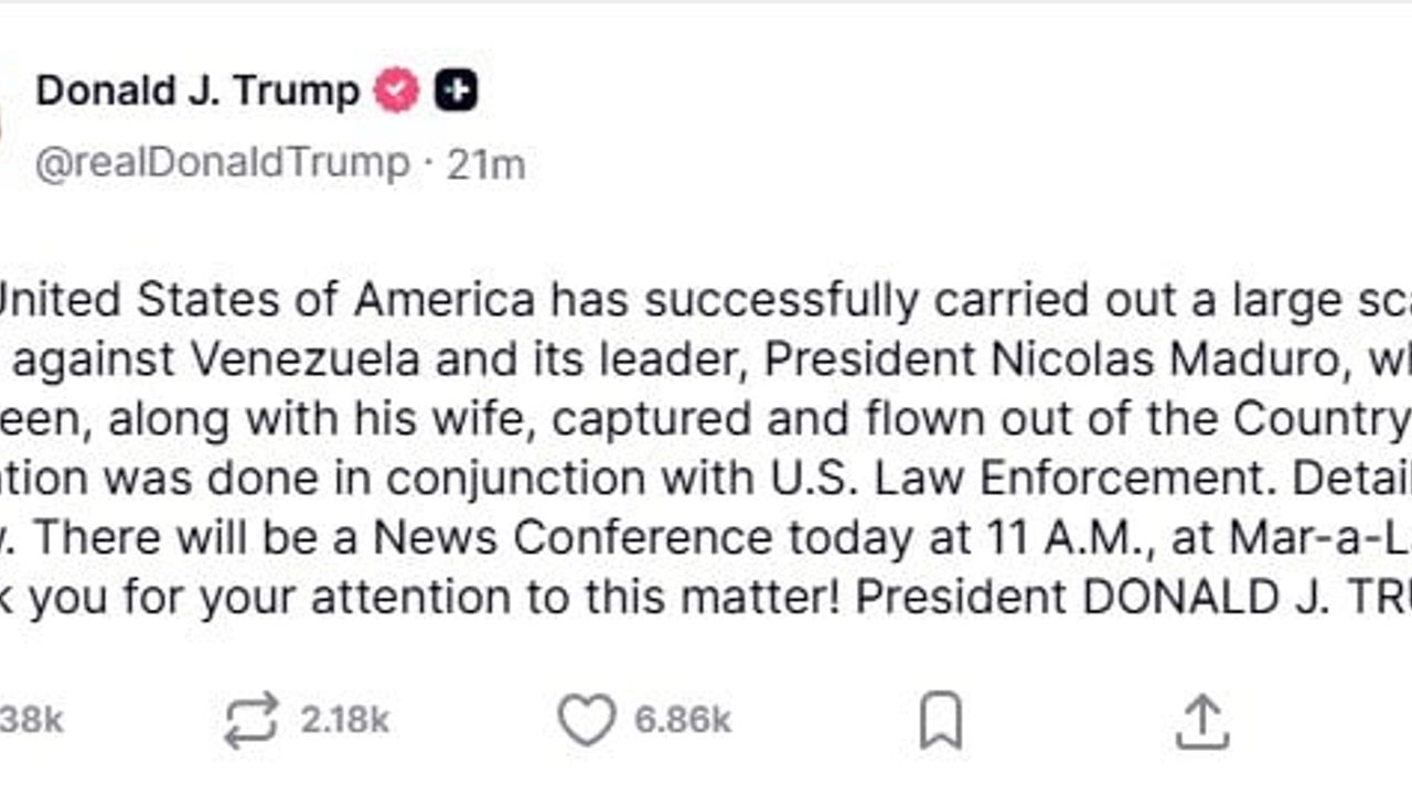 Trump Venezuela'ya saldırıyı doğruladı: Maduro ve eşi yakalandı