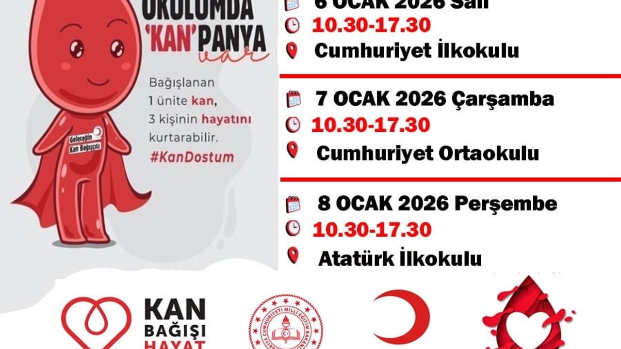 Türkeli’de okullarda kan bağışı kampanyası: "Okulumda ‘Kan’ Panya Var" başlıyor