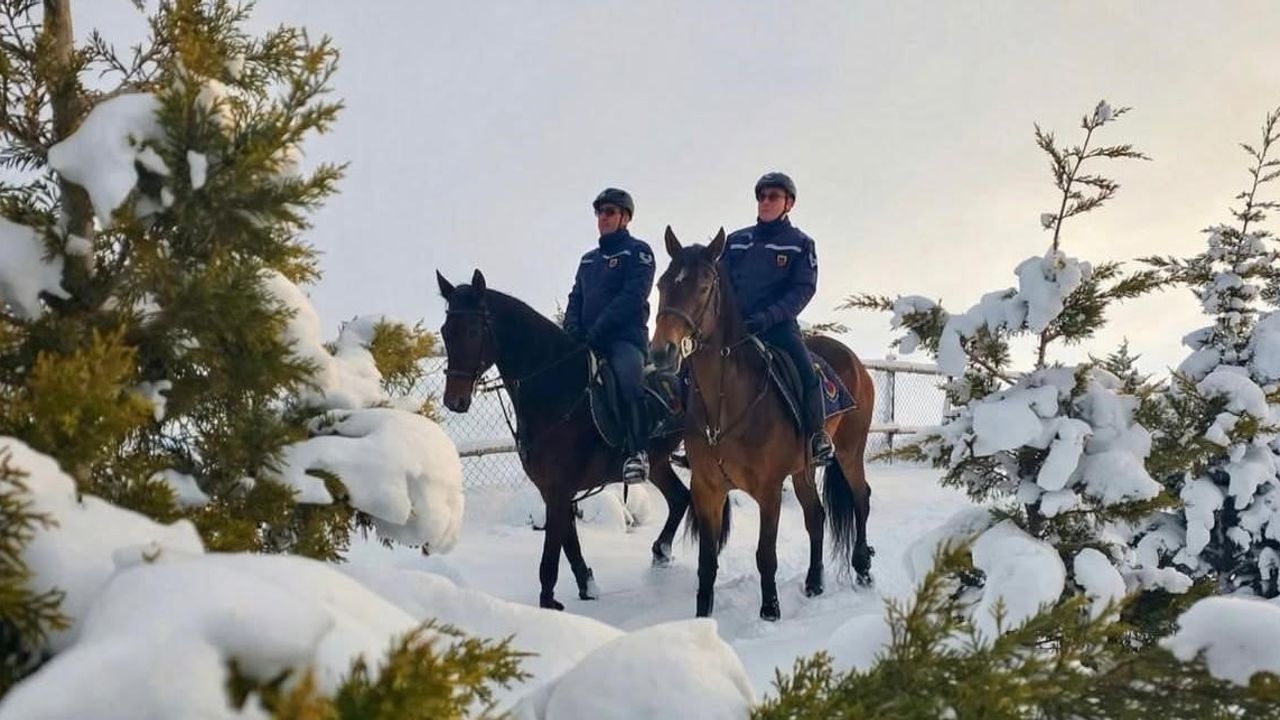 Van'da Atlı Jandarma Kış Nöbetinde