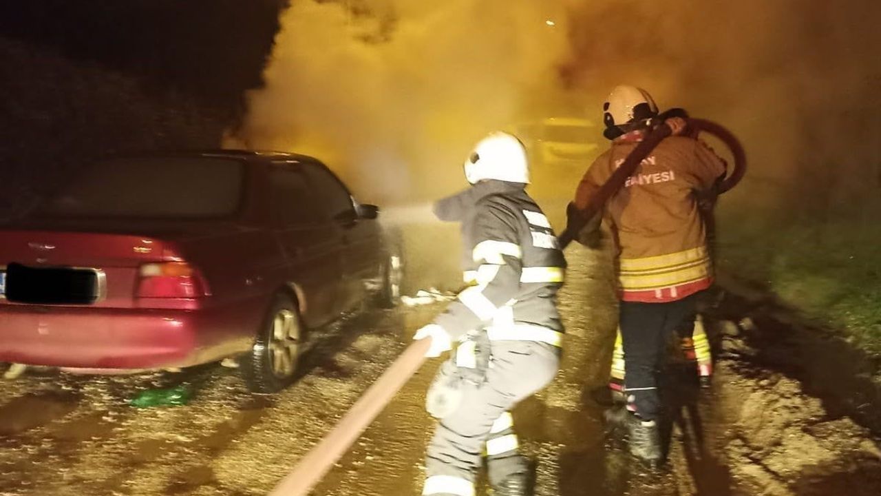 Yayladağı'nda Seyir Halindeki Otomobilin Motoru Yandı