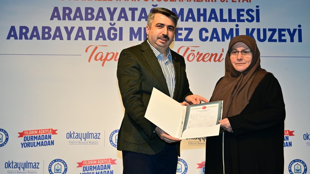 Yıldırım’da 6 mahallede 7 bin 417 tapu dağıtımı — 5. Etap tamamlandı