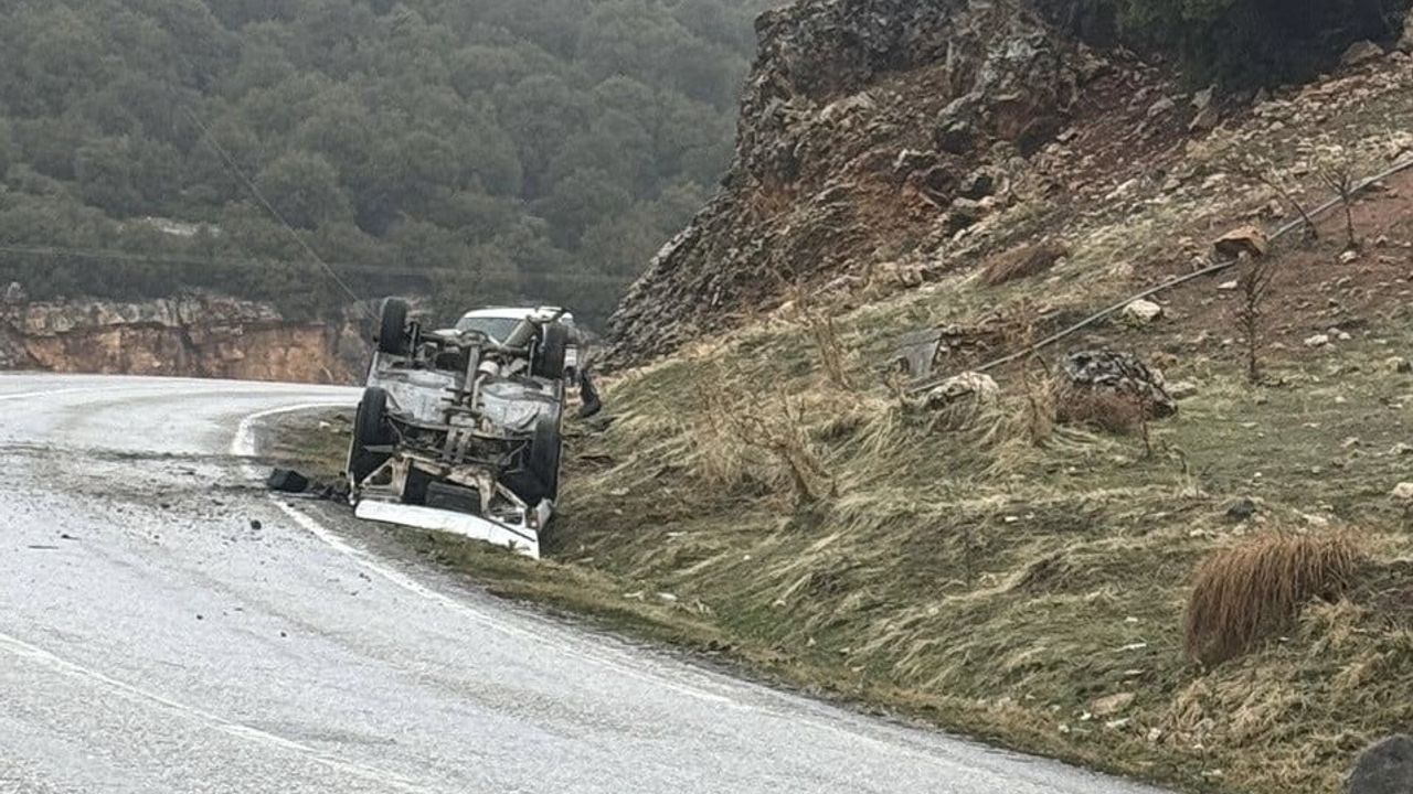 Adıyaman-Çelikhan yolunda otomobil takla attı: 2 yaralı