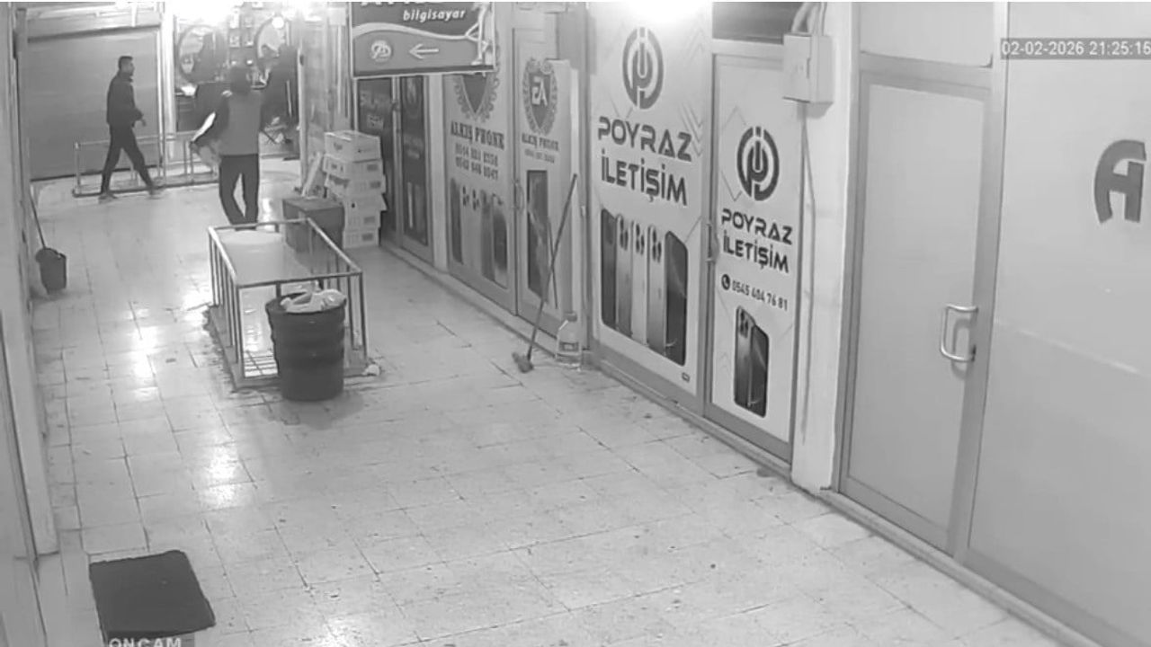 Nusaybin’de iş yerinden elektrikli süpürge çalındı — güvenlik kamerası kaydetti