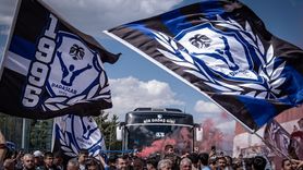 Erzurumspor FK'nin Ümraniyespor Maçına Coşkulu Uğurlanışı