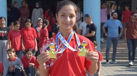 Bilek Güreşi Şampiyonu Nehir Özcan Coşkuyla Karşılandı