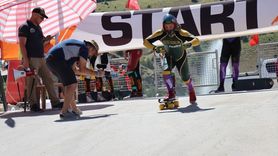 Erzincan'da Dünya Kaykay İniş Şampiyonası Heyecanı