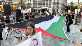 Atina'da Filistin'e Destek Eylemi