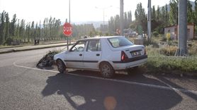 Erzurum'da Otomobil ve Elektrikli Bisiklet Kazası