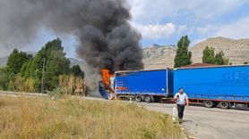 Erzurum'da Tır Yangını Kontrol Altına Alındı