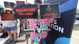 Gürcistan'da Rus Sporculara Yönelik Protesto