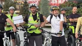 Konya'da Bisikletçilerden Anma Sürüşü