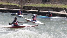 Rize'de Akarsu Kano Slalom ve Kayak Cross Türkiye Şampiyonası Düzenlendi