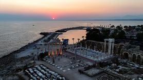 Side Antik Apollon Tapınağı'nda Büyüleyici Gün Batımı