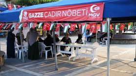 Adana'da Filistin'e Destek Nöbeti