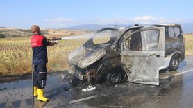 Amasya'da Panelvan Yangını