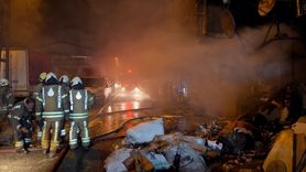 Avcılar'da Çorap Üretim Atölyesinde Yangın