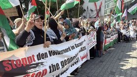 Berlin'de Filistin'e Destek Gösterisi