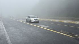 Bolu Dağı'nda Sis ve Sağanak Görüş Mesafesini Düşürdü