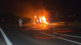 Bursa'da Otoyolda Yangın!