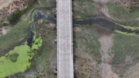 Edirne'de Tunca Nehri'nde Su Akışı Durdular