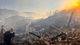 Erzurum'daki Yangın: Kırsal Mahallede Evler Tehlikede