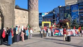 Erzurum'dan Gazze'ye Destek Yürüyüşü Devam Ediyor