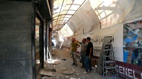 HATAY'DAKİ TARİHİ UZUN ÇARŞI'DA RESTORASYON ÇALIŞMALARI