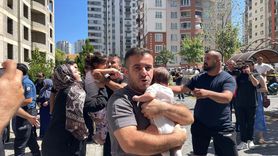 Kayseri'de 14 Katlı Apartmanda Yangın Paniği