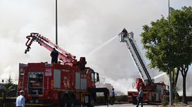 Ankara Sincan'da Depolama Tesisinde Yangın