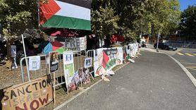 BM Önünde Filistin Destekçileri Çadır Eylemi Başlattı