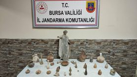 Bursa'da Tarihi Eser Operasyonu: 29 Obje ve Heykel Ele Geçirildi