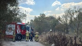 Büyükçekmece'de Ağaçlık Alanda Yangın Söndürüldü