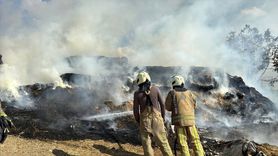 Büyükçekmece'de Saman Balyalarıyla Dolu Ahırda Yangın Çıktı