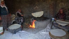 Çorum'da Geleneksel İmece Usulüyle Kışlık Yufka Hazırlığı