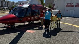 Erzurum'da Ambulans Helikopterle Kalp Krizi Hastasına Müdahale