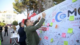 Fethiye'de Filistin'e Destek için Çadır Nöbeti