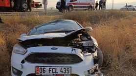 Gaziantep'te Devrilen Otomobil Kazasında 4 Yaralı