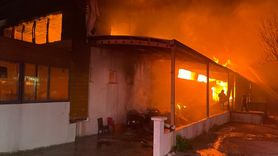 İzmir'de Mobilya Fabrikasında Yangın Çıktı