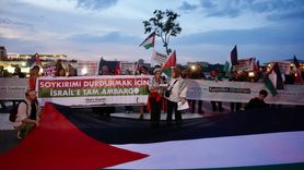 Kadıköy'de Gazze'ye Destek Yürüyüşü Düzenlendi