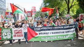 Karadağ'da Gazze İçin Protesto