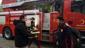 Kastamonu'da İtfaiye Ekiplerine Anlamlı Kutlama